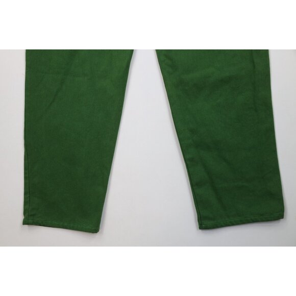 Deadstock Vtg 90s Streetwear Mens 31x34 Baggy Fit Skateboard Jeans Grass Green - Picture 11 of 14